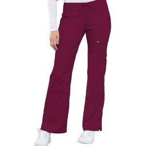 Cherokee Luxe Women's Relaxed Fit Burgundy Size L Style 21100 Rn 93643